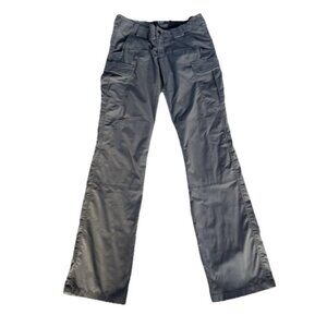 5.11 Tactical Women's Sz 8 Long Gray Cargo Pants Pockets